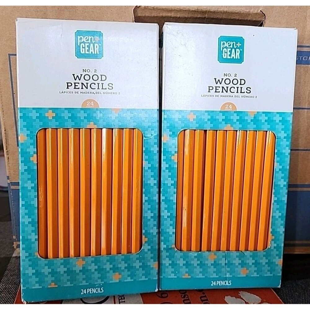 Pen + GEAR Wood Pencils 2 boxes of 24 Count No. 2 Pencils NEW